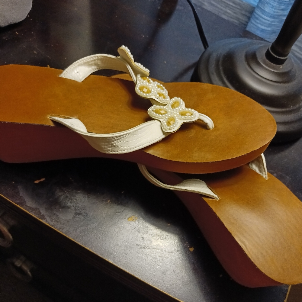 Summer wedge sandals